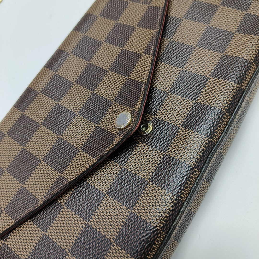 FÉLICIE Damier Ebene Coated Canvas Brown