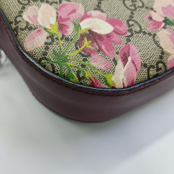 GG Blooms Mini Monogram Coated Canvas Beige