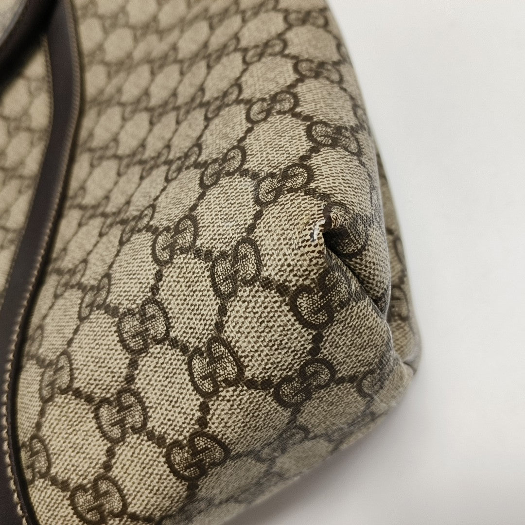 Monogram Coated Canvas Tote Bag Beige