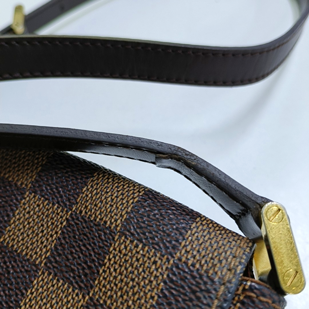 Authenticated pre-owned  MUSETTE TANGO Damier Ebene Coated Canvas Brown - Crossbody Bag at Looply