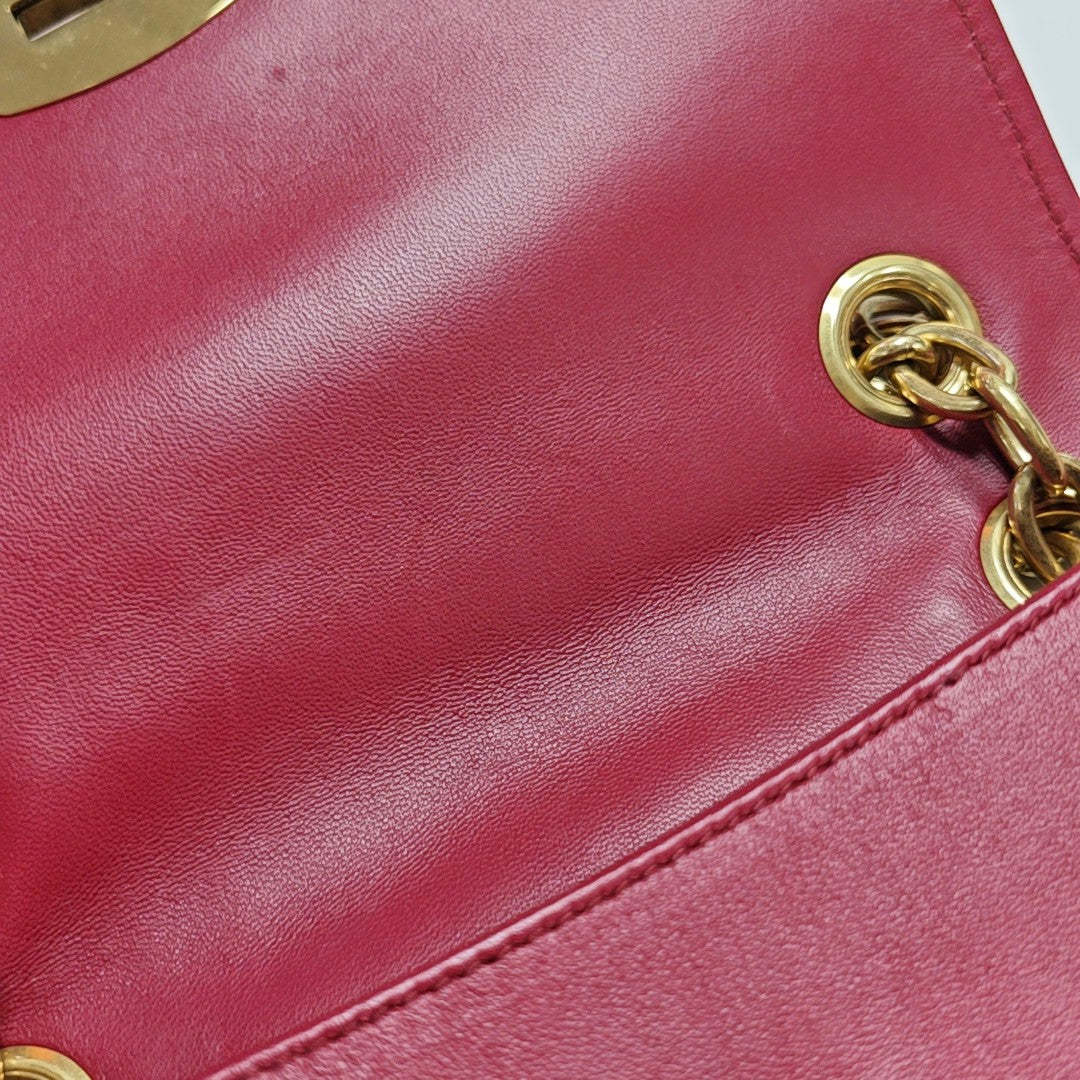 Crystal Quilted Lambskin Red