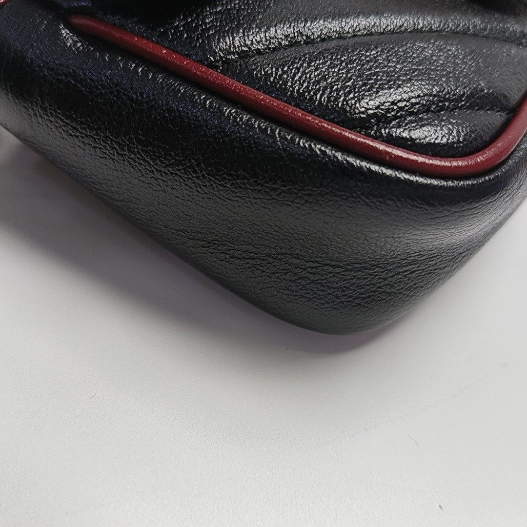 GG Marmont Super Mini Quilted Calfskin Black