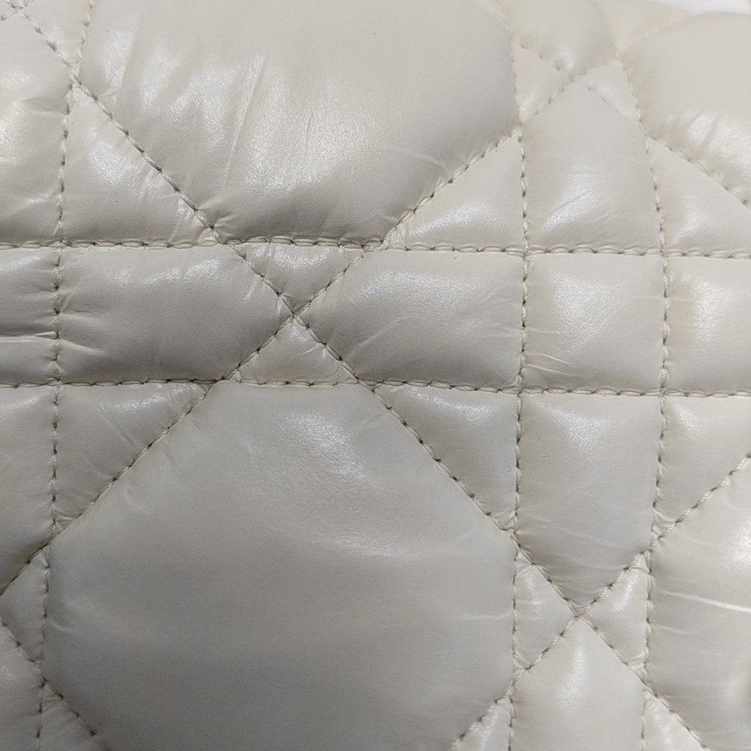 Authenticated pre-owned  Diorcamp Small Cannage Calfskin White - Shoulder Bag at Looply
