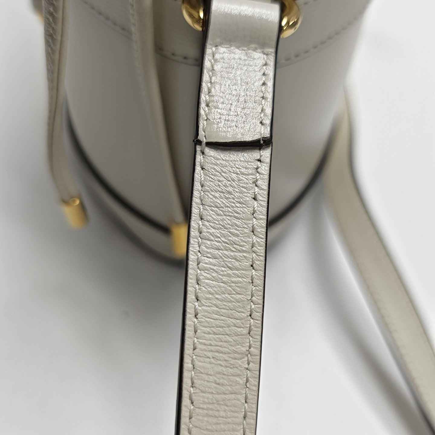 Horsebit 1955 Small Monogram Calfskin White