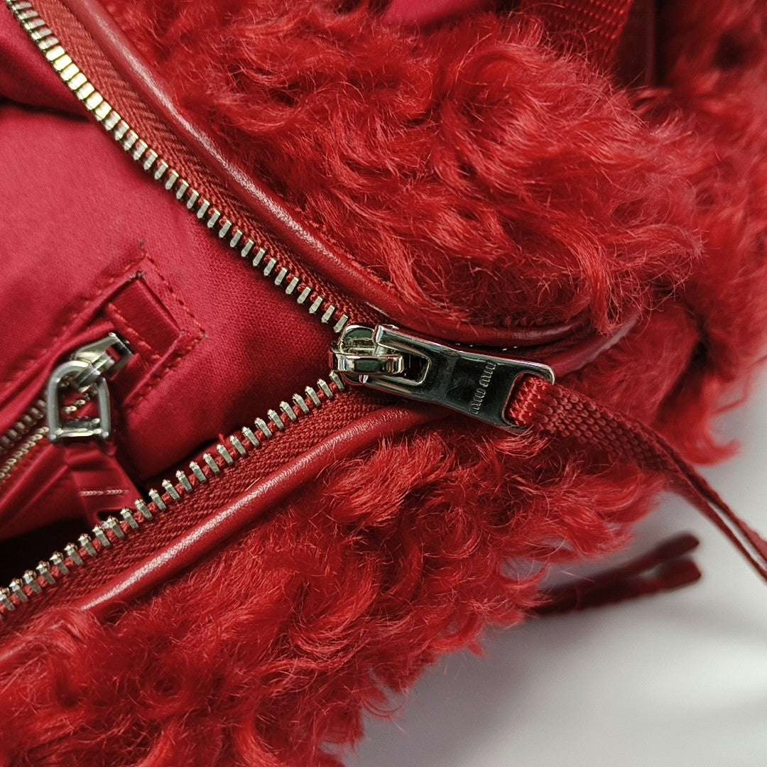Fabric Backpack Red