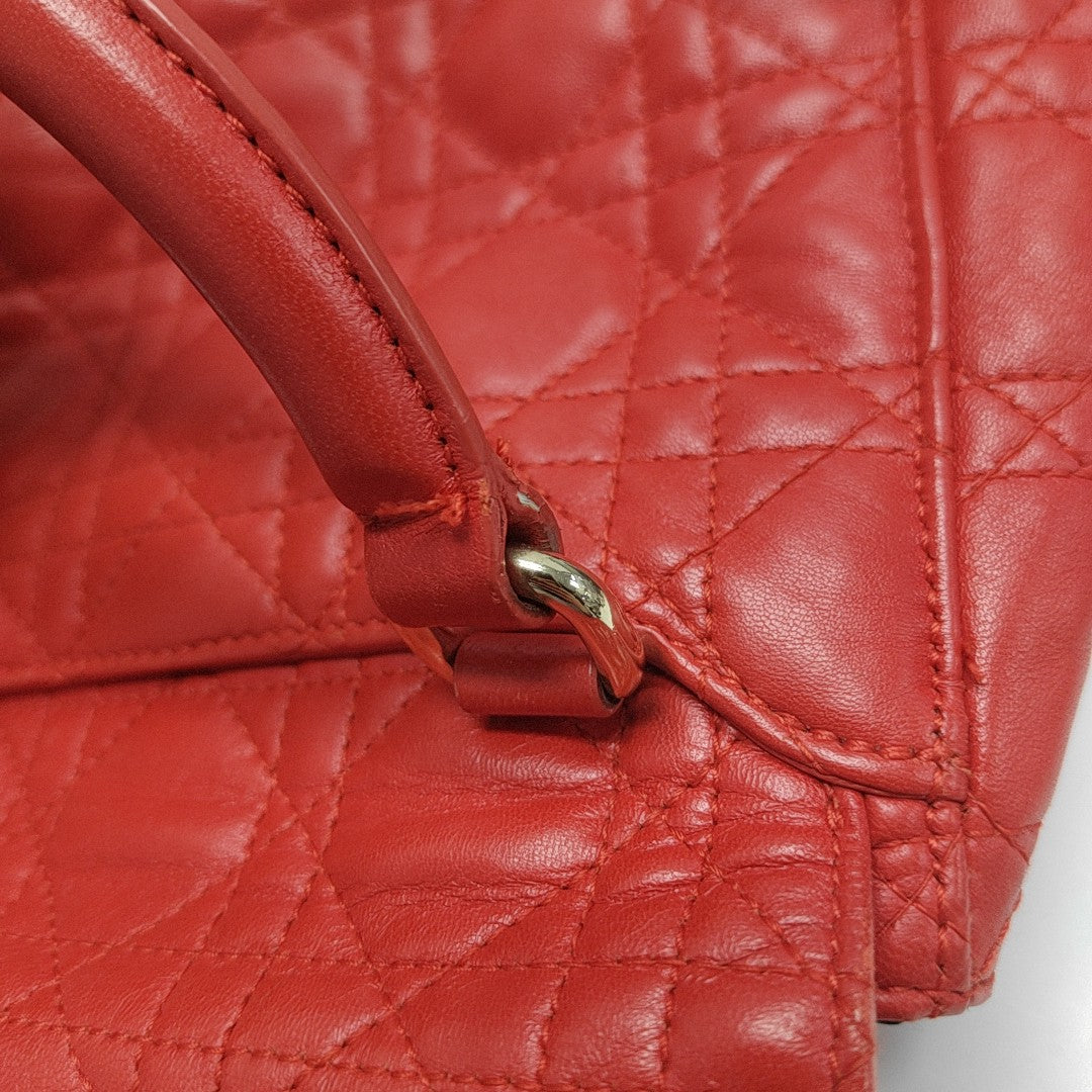 Stardust Cannage Calfskin Red
