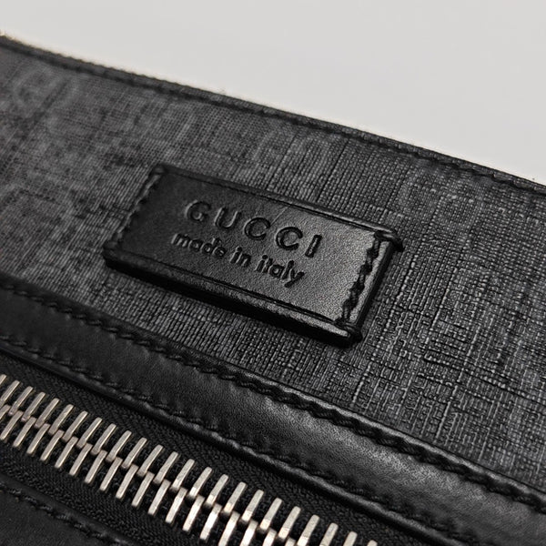 GG Imprime Small Monogram Coated Canvas Black