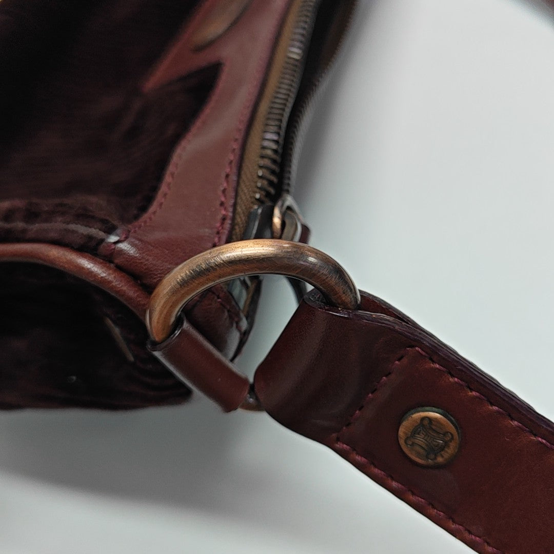 Quilted Corduroy Shoulder Bag Brown