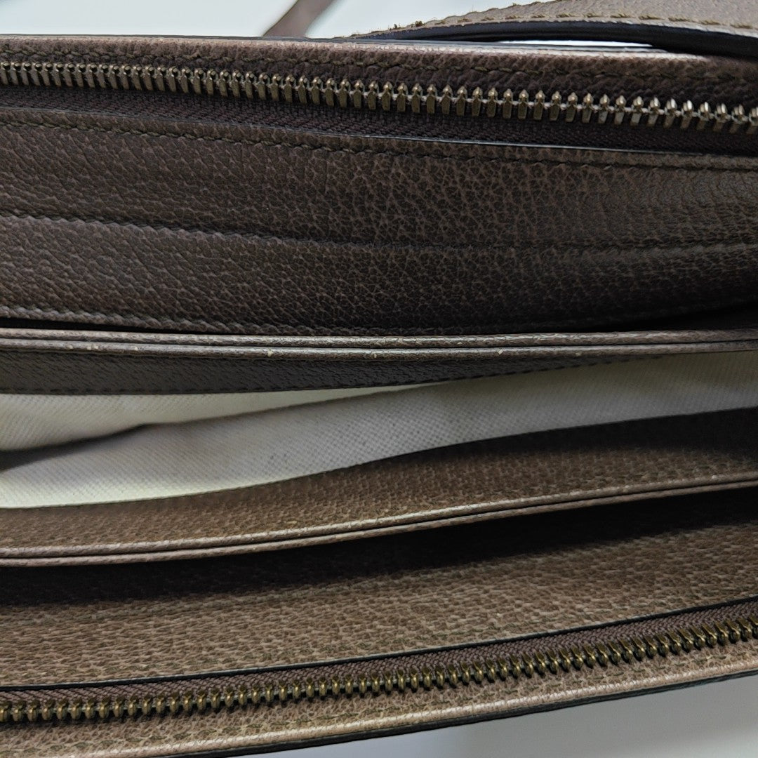 Ophidia Medium Monogram Coated Canvas Beige