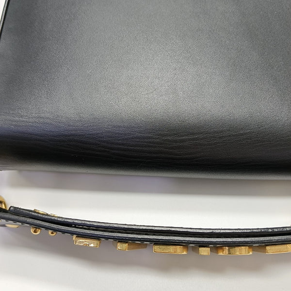 Calfskin Top Handle Bag Black