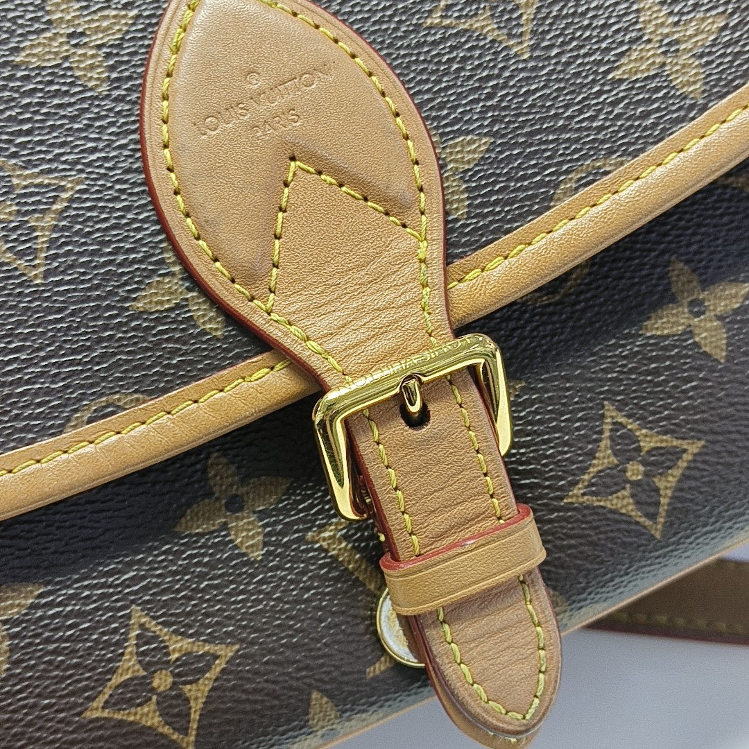 DIANE Monogram Coated Canvas Brown
