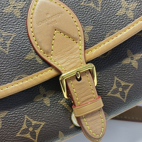 DIANE Monogram Coated Canvas Brown