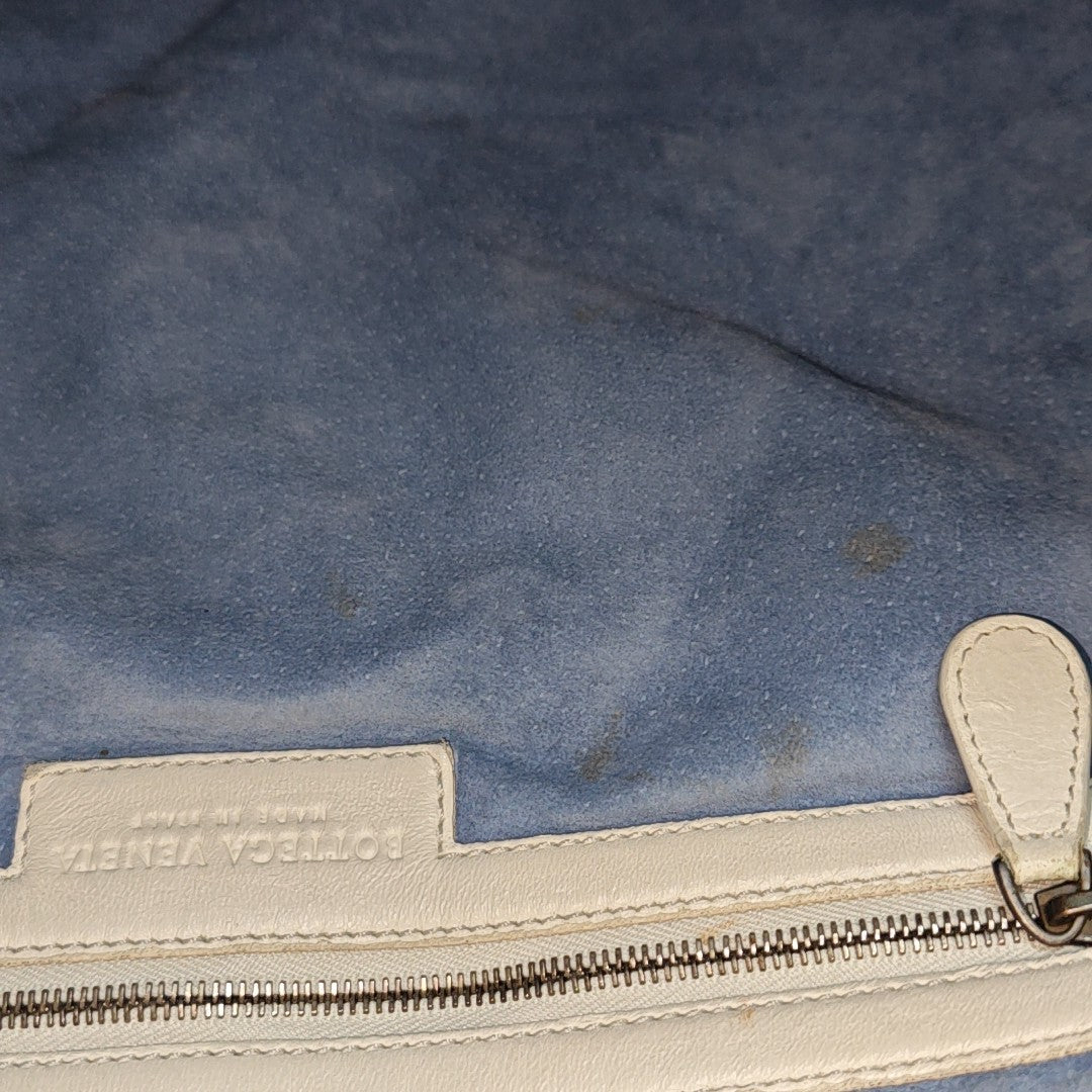 Leather Shoulder Bag White