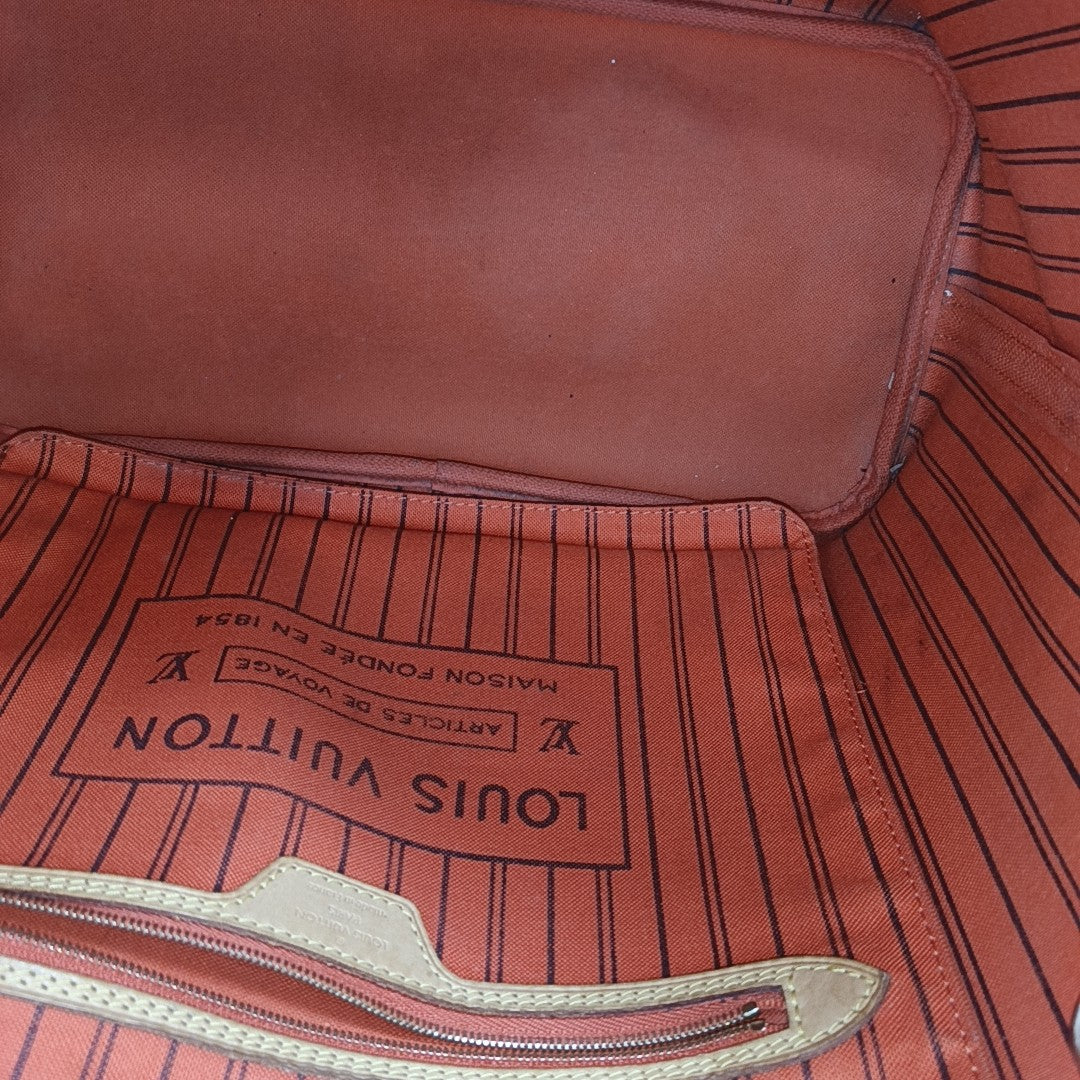 NEVERFULL MM Monogram Coated Canvas Brown