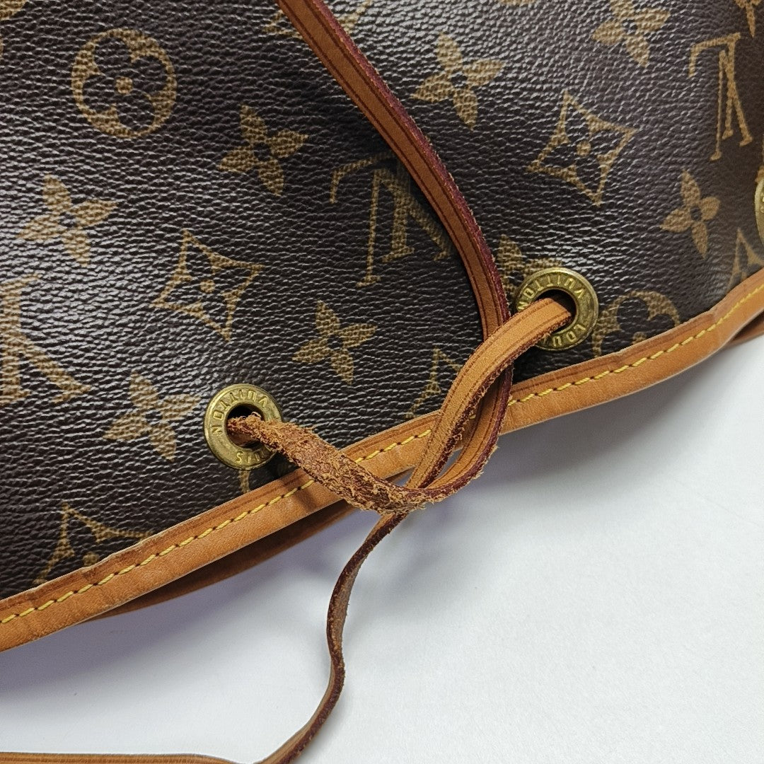 NOÉ MM Monogram Coated Canvas Brown