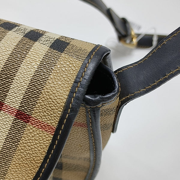 Coated Canvas Shoulder Bag Black