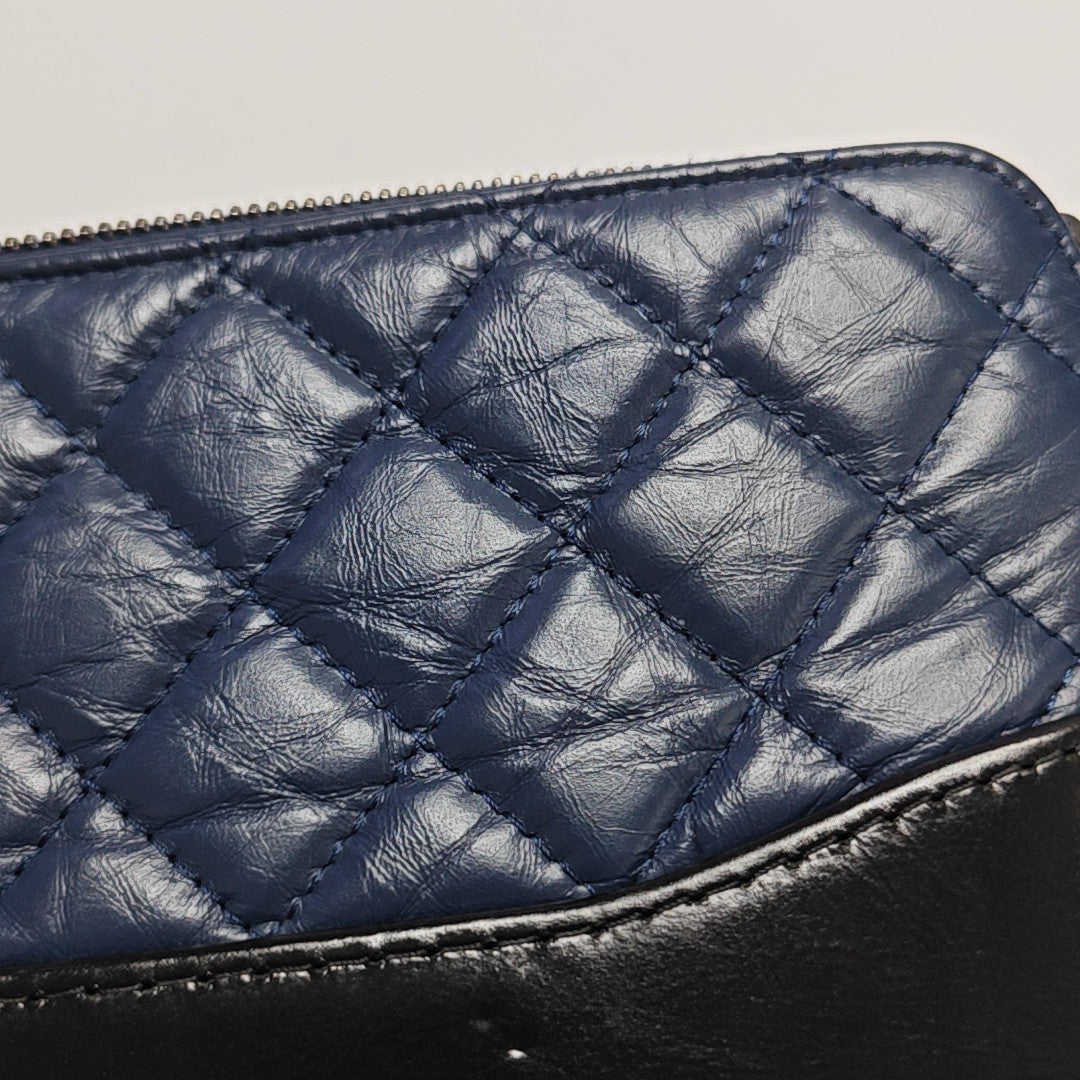 GABRIELLE Mini Quilted Calfskin Blue