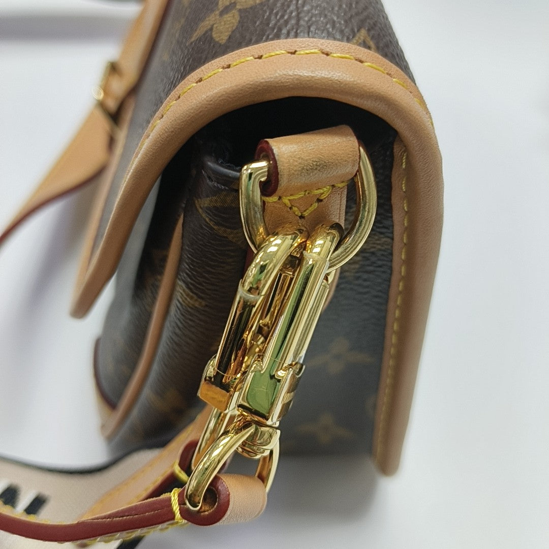 DIANE Monogram Coated Canvas Brown