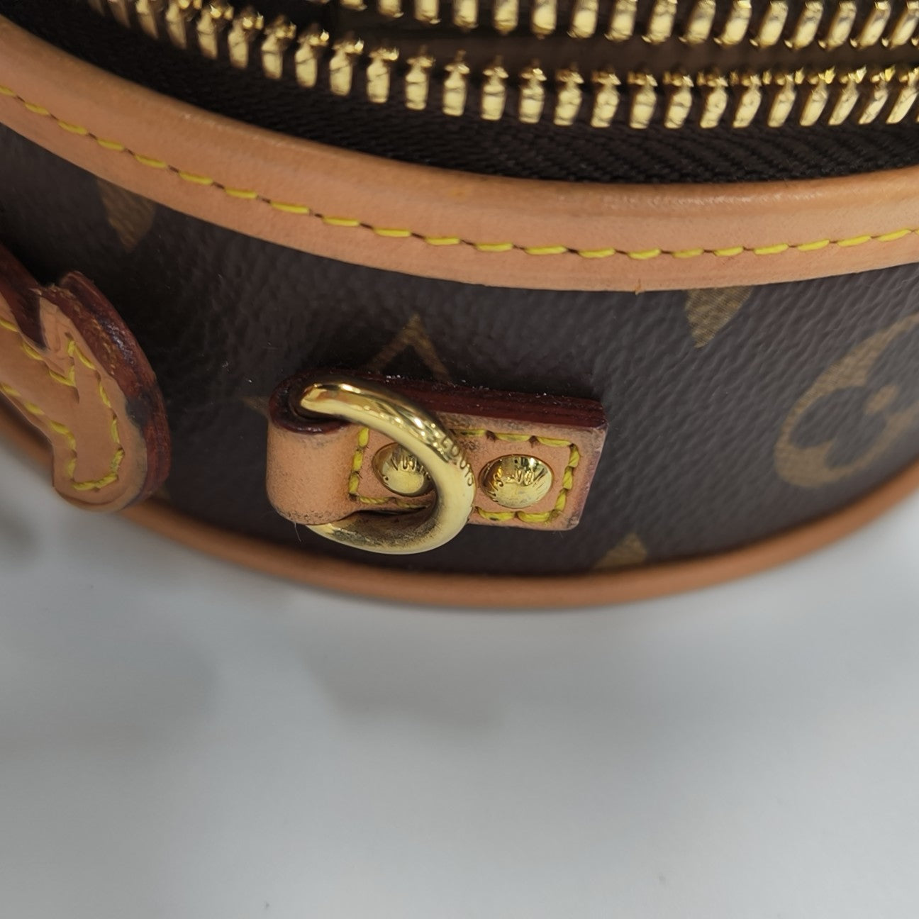 BOITE CHAPEAU Mini Monogram Coated Canvas Brown
