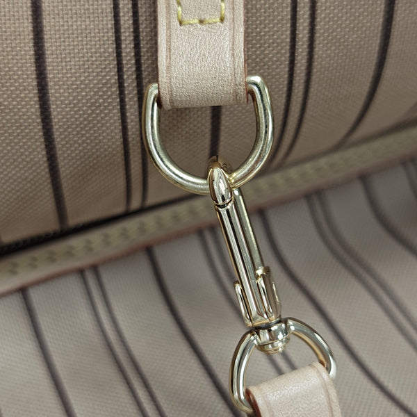 NEVERFULL MM Monogram Coated Canvas Brown