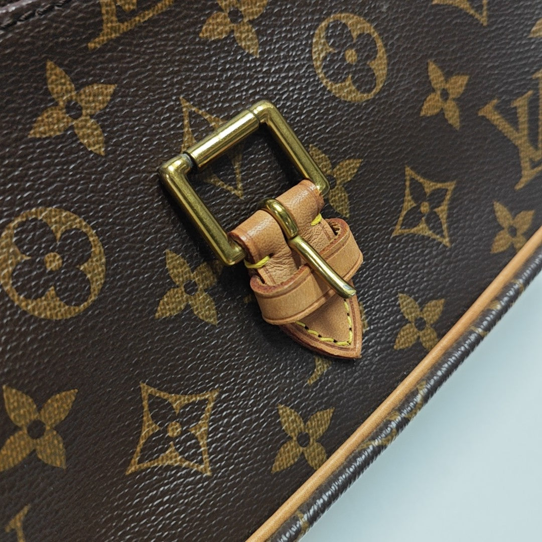 SOLOGNE PM Monogram Coated Canvas Brown