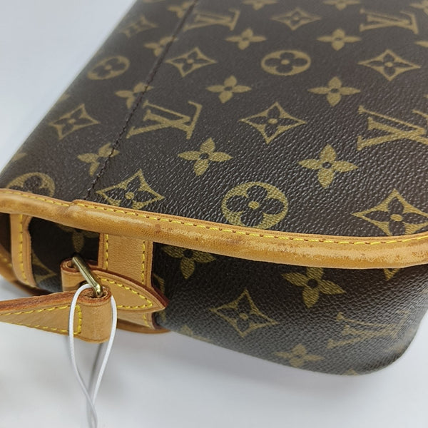 SOLOGNE PM Monogram Coated Canvas Brown