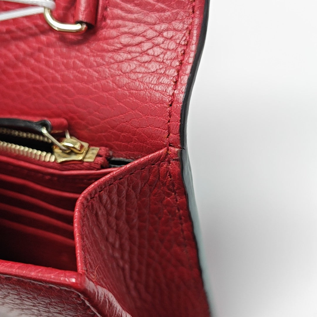 Calfskin Shoulder Bag Red