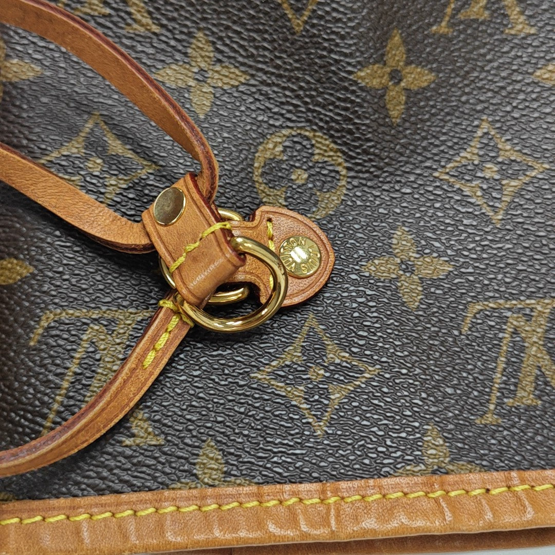 NEVERFULL MM Monogram Coated Canvas Brown