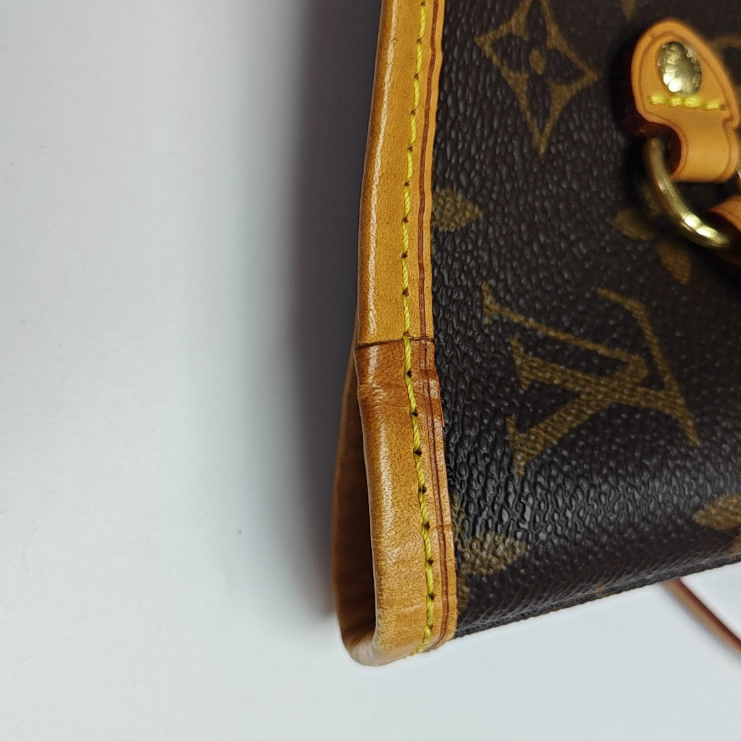 NEVERFULL MM Monogram Coated Canvas Brown