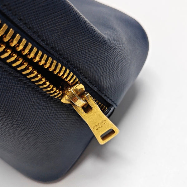 Authenticated pre-owned  Promenade Calfskin Blue - Top Handle Bag at Looply