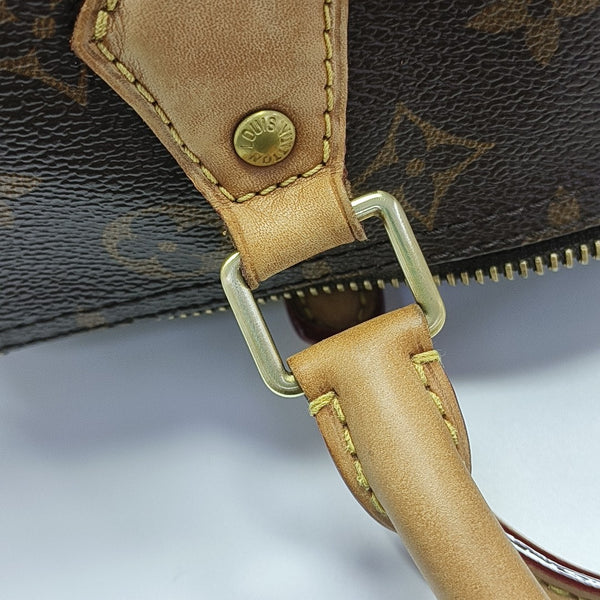 SPEEDY 30 Monogram Coated Canvas Brown