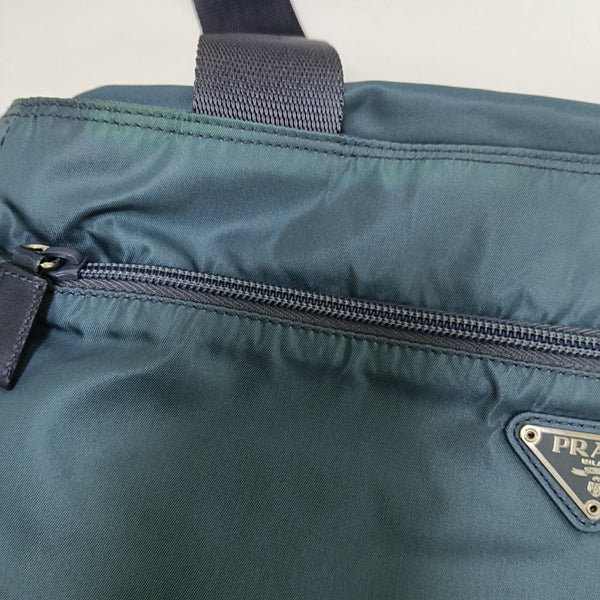 Nylon Shoulder Bag Blue