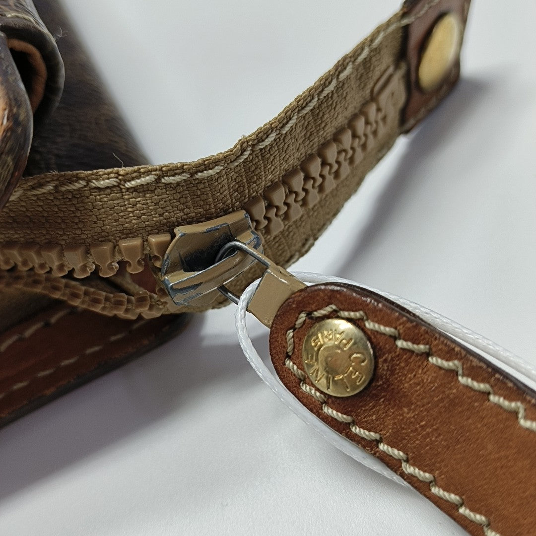 MACADAM CLUTCHES Coated Canvas Brown