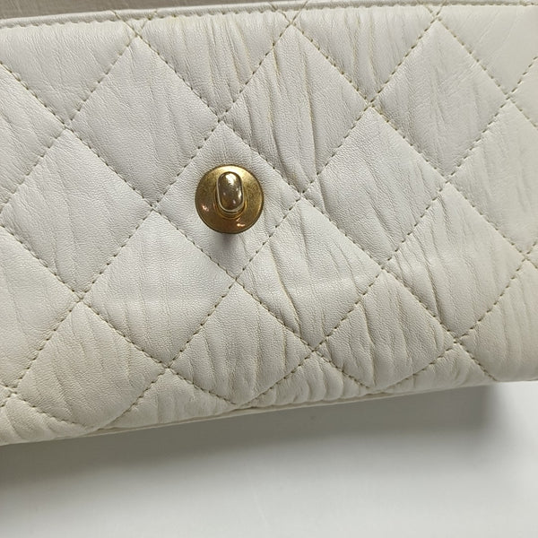 COCO HANDLE Mini Quilted Lambskin White