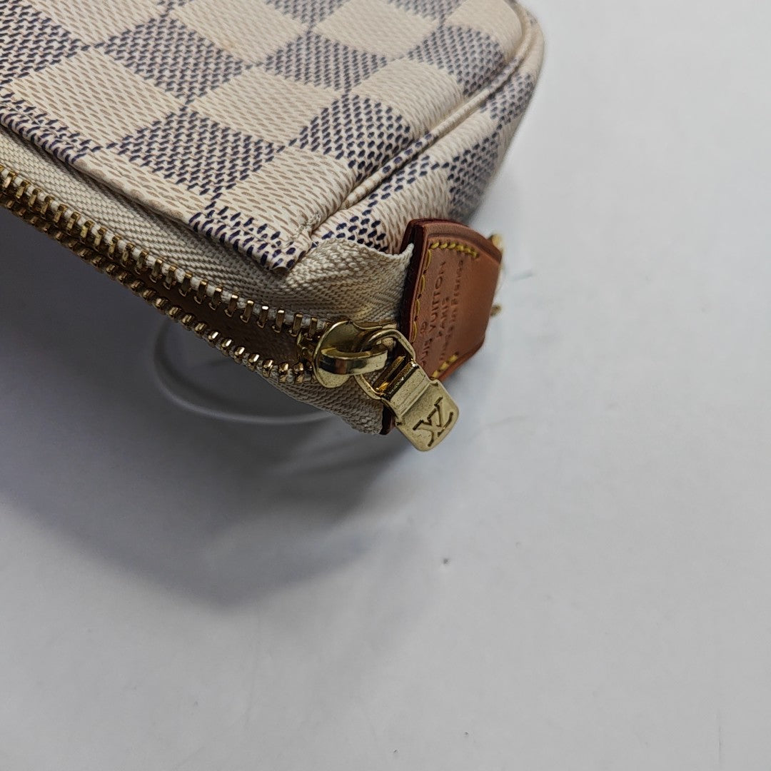 ACCESSOIRES Mini Damier Azur Coated Canvas White