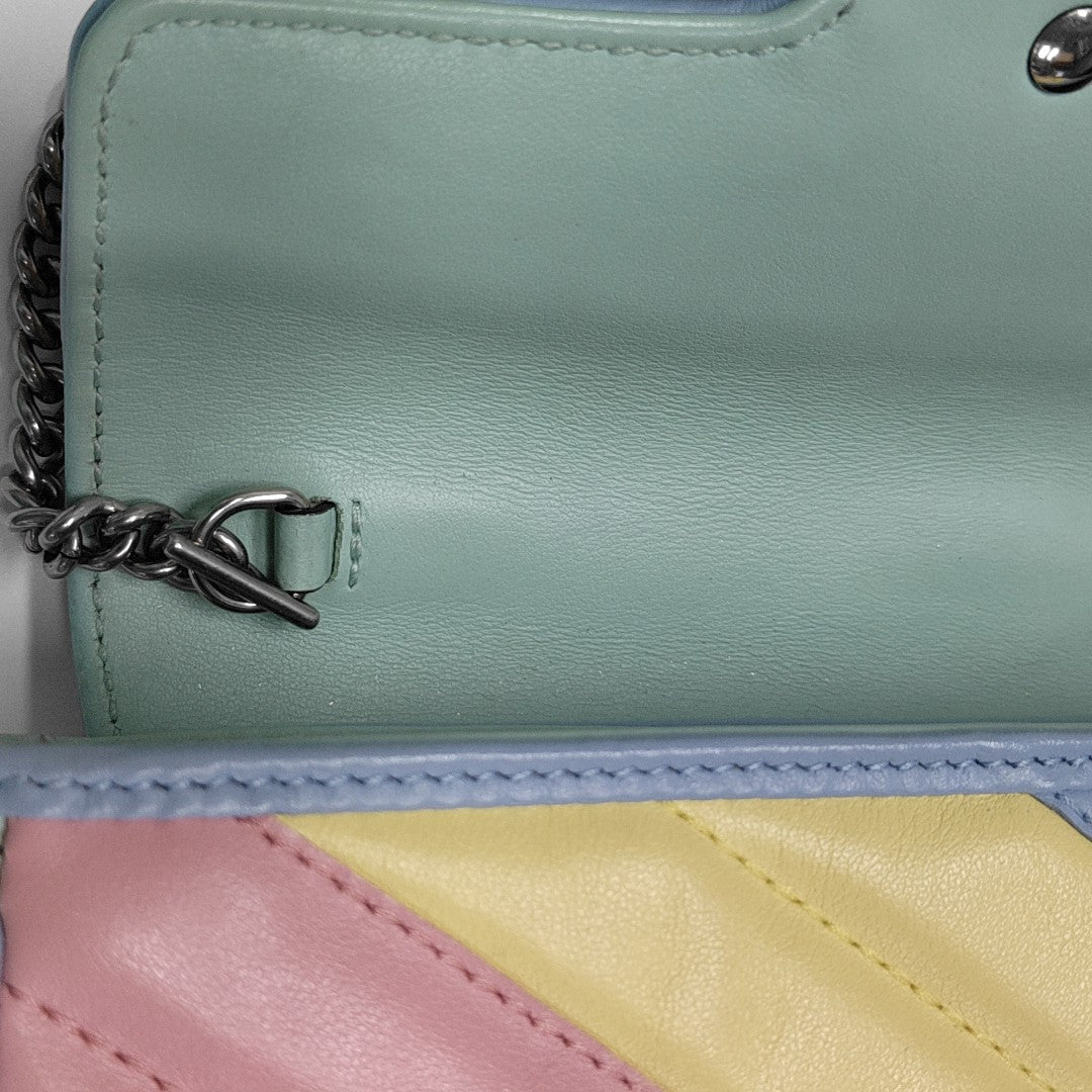 GG Marmont Mini Quilted Calfskin Multicolor