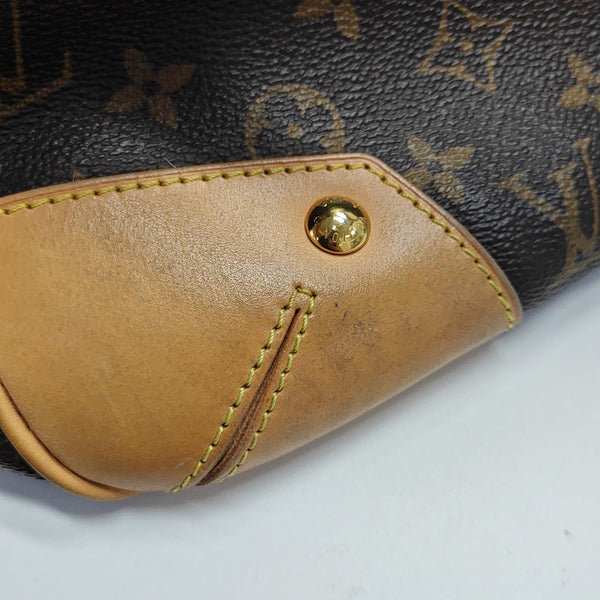 ESTRELA MM Monogram Coated Canvas Brown