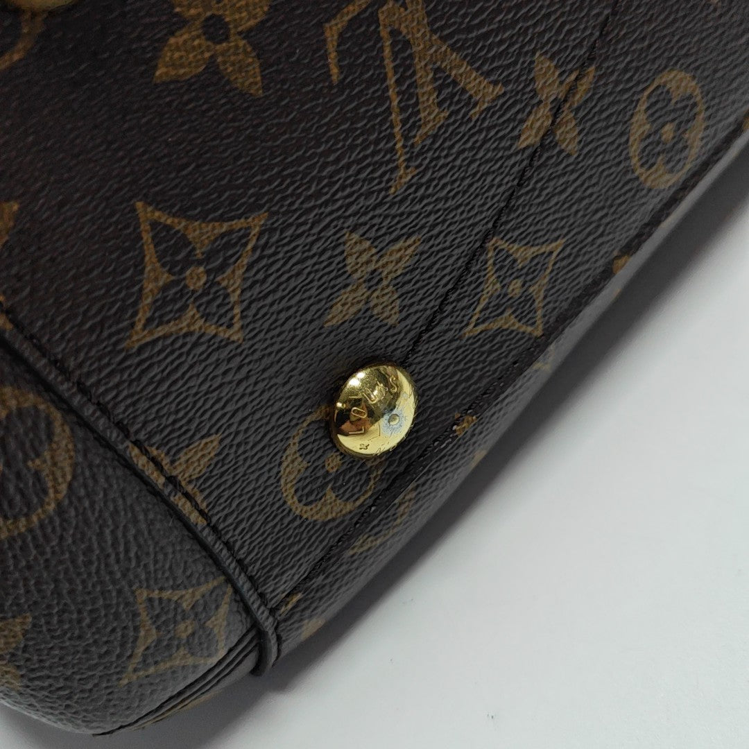 MONTAIGNE Monogram Coated Canvas Brown