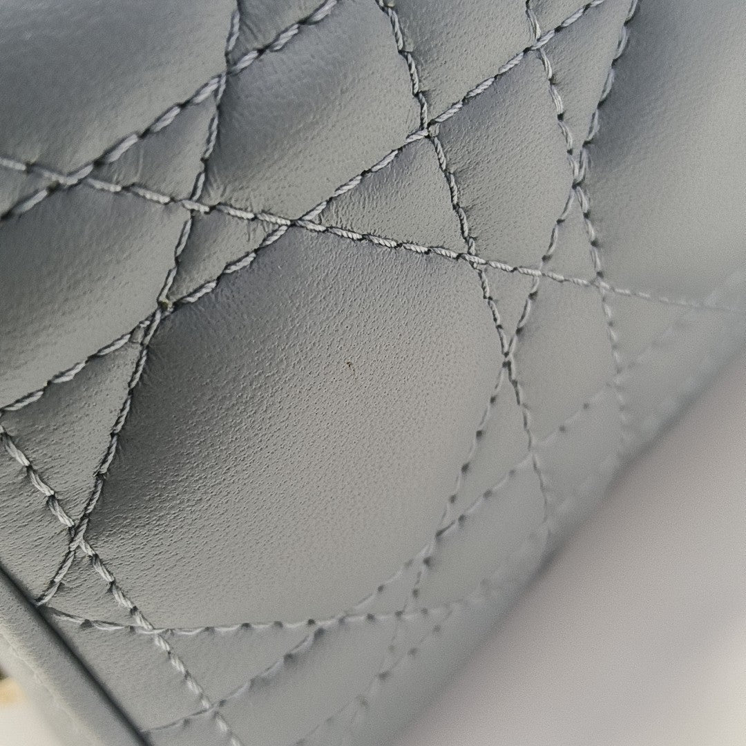 Lady Dior Small Cannage Lambskin Blue