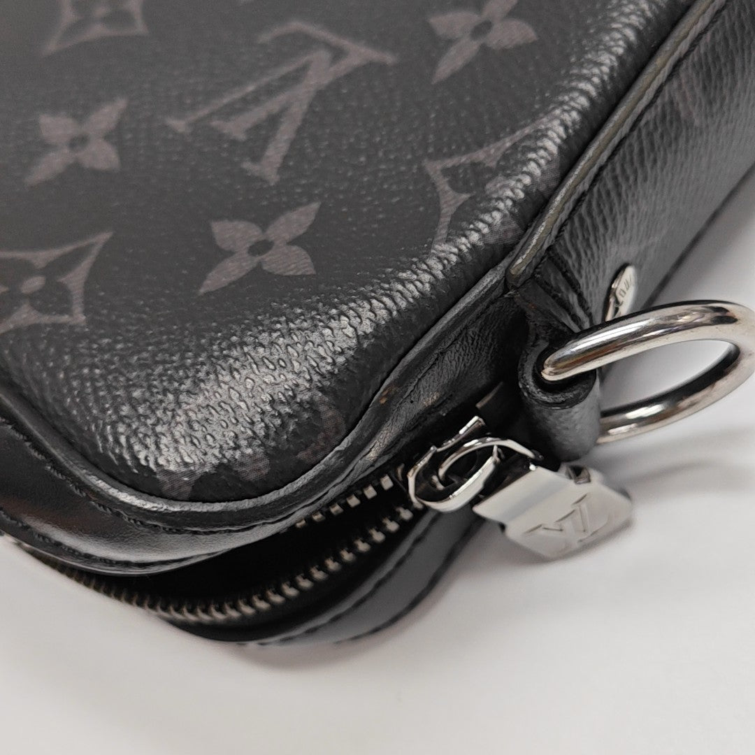TRIO Monogram Coated Canvas Gray
