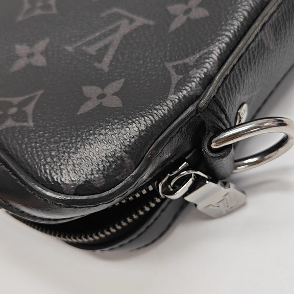 TRIO Monogram Coated Canvas Gray