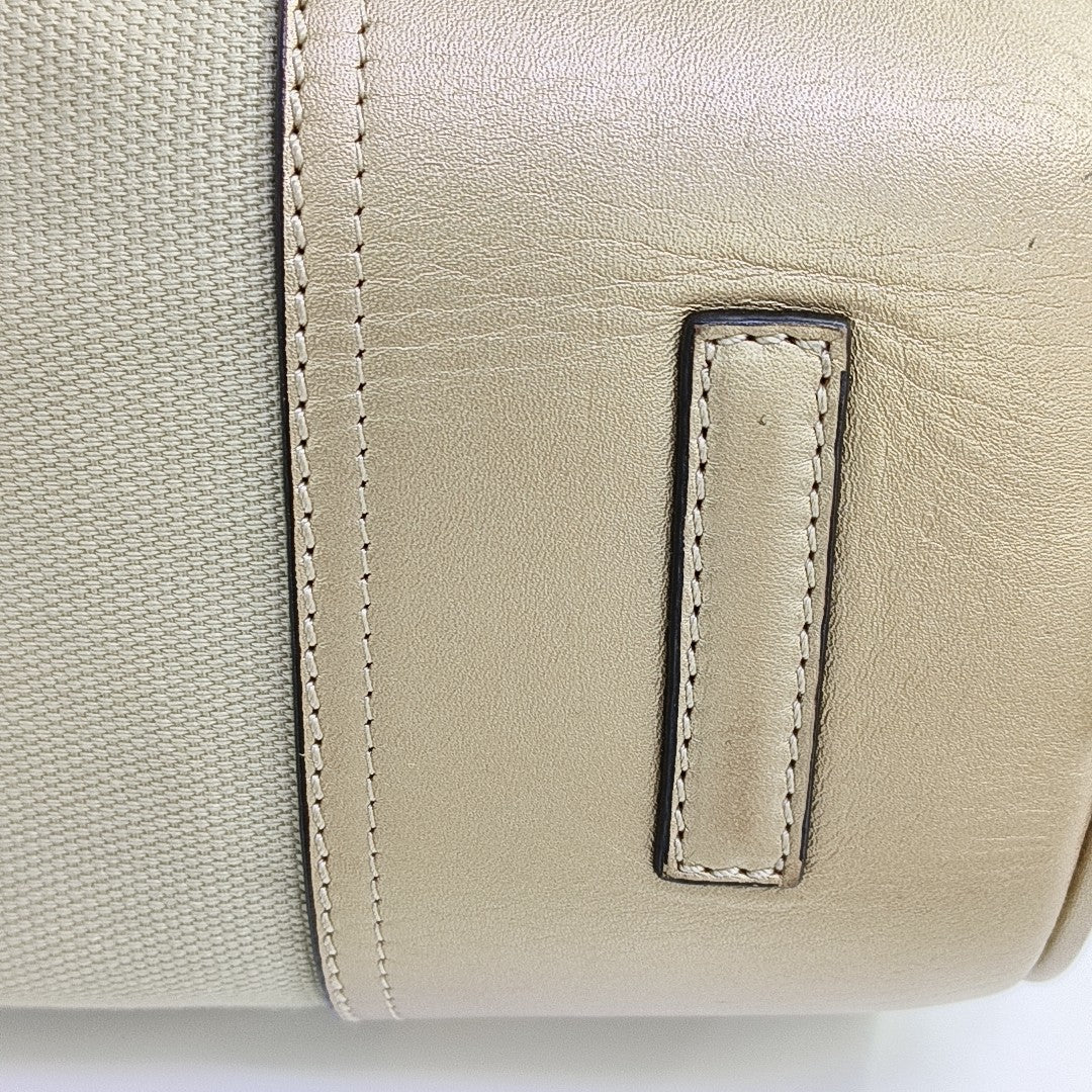 Canvas Top Handle Bag Beige
