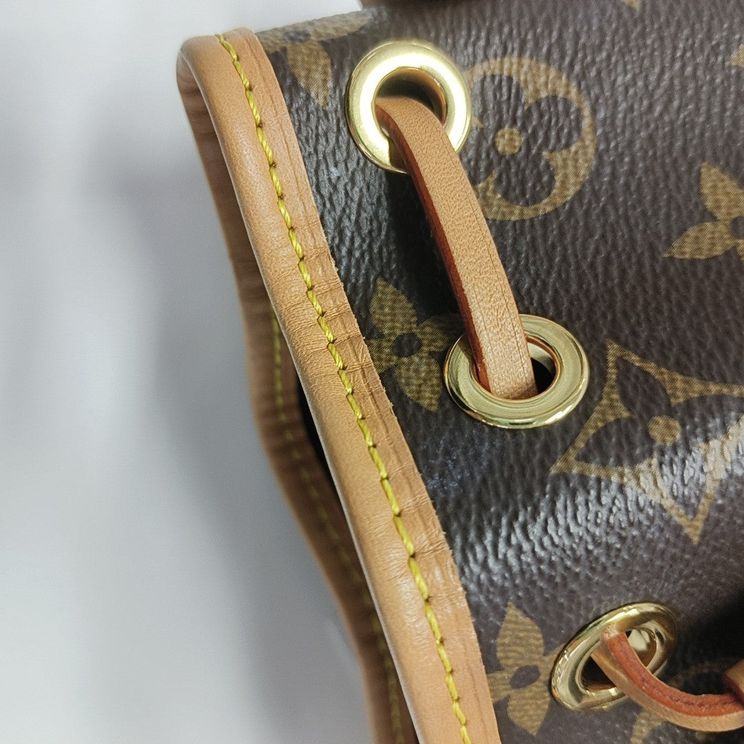 NOÉ Nano Monogram Coated Canvas Brown