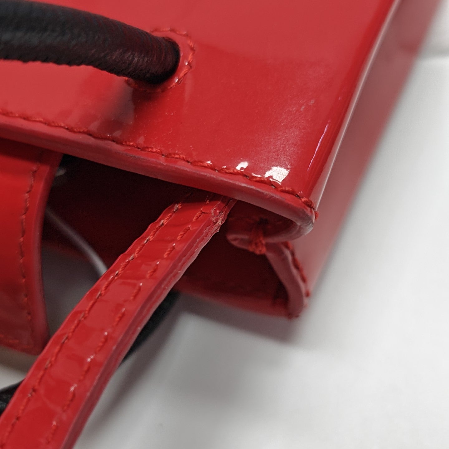Shopping Bag Calfskin Red