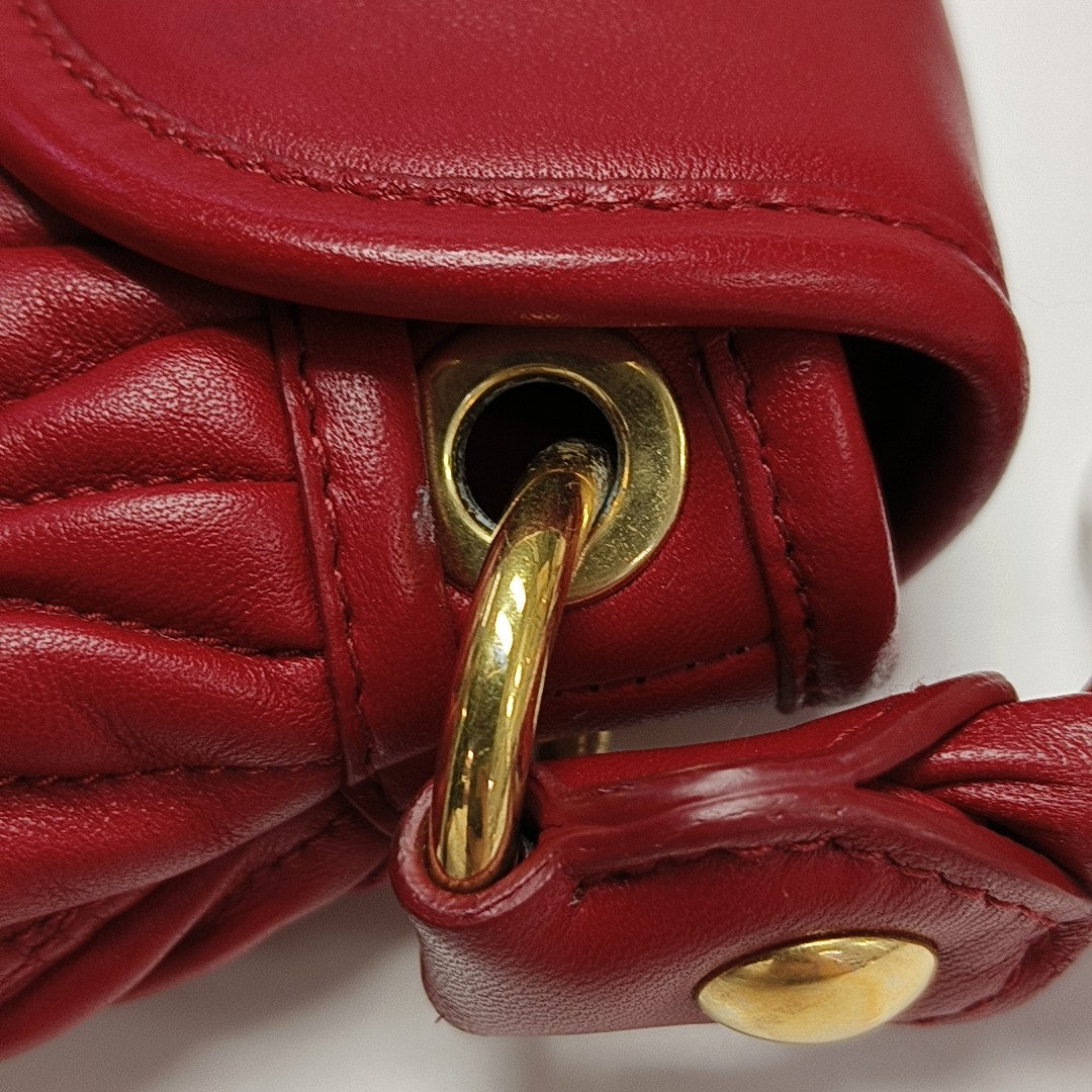 Miu Coffer Lambskin Red