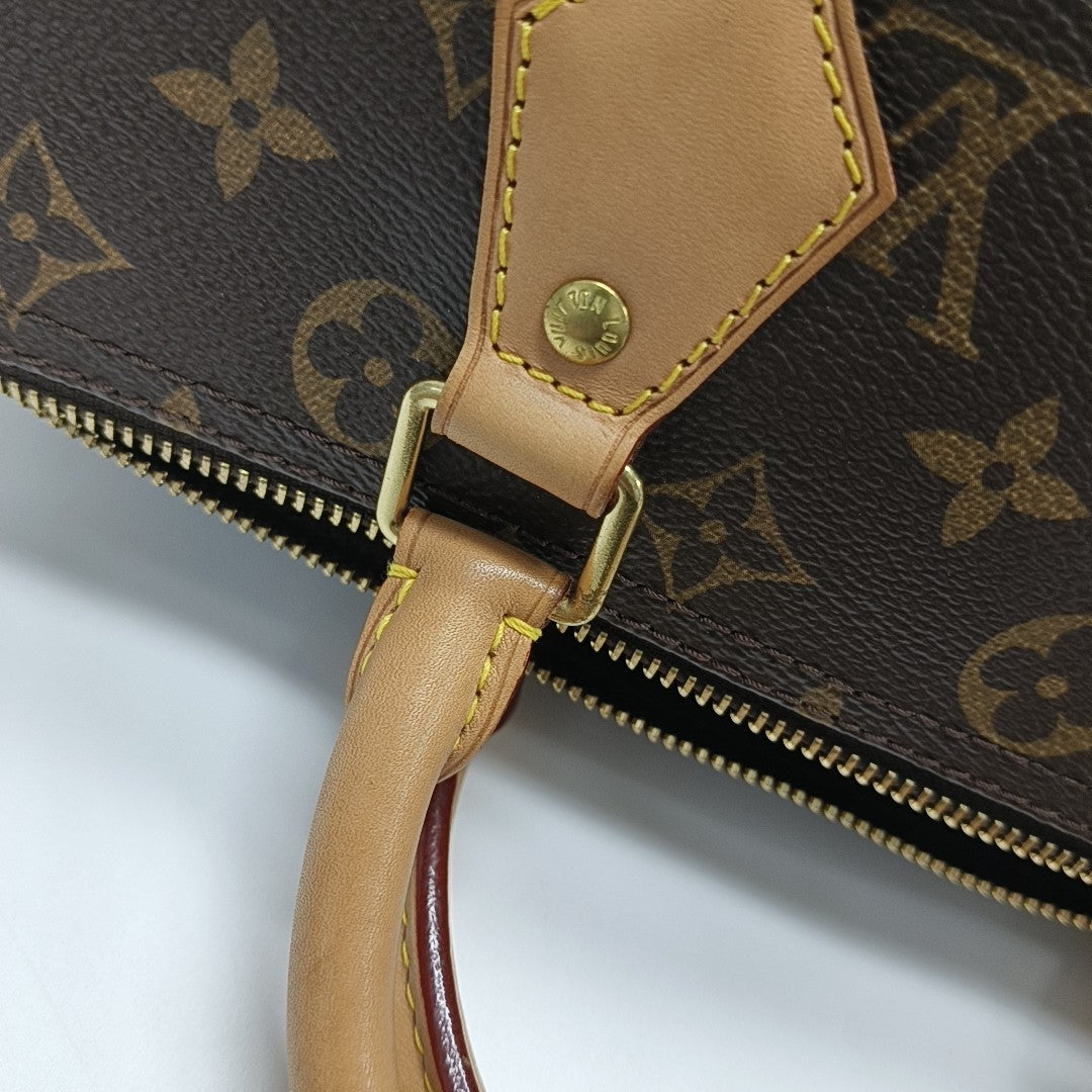 SPEEDY 30 Monogram Coated Canvas Brown