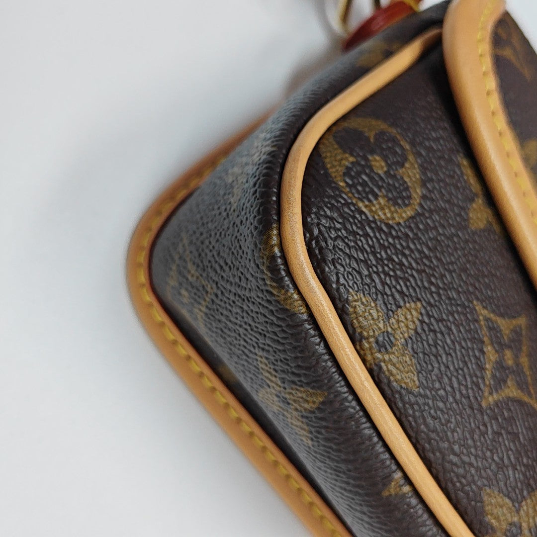 DIANE Nano Monogram Coated Canvas Brown