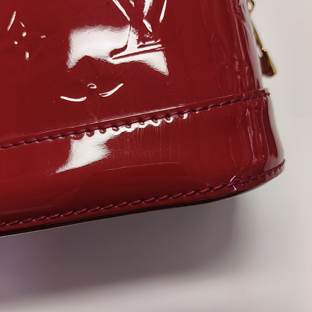 ALMA BB Monogram Patent Leather Red