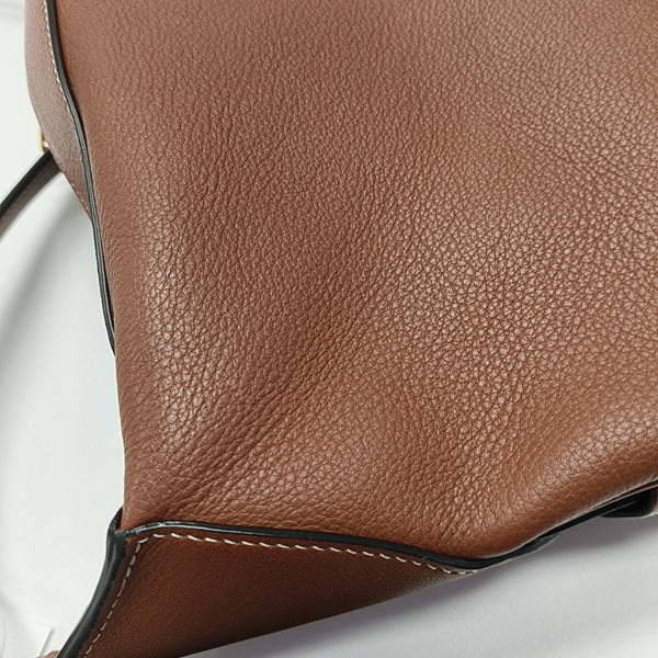 Calfskin Shoulder Bag Brown