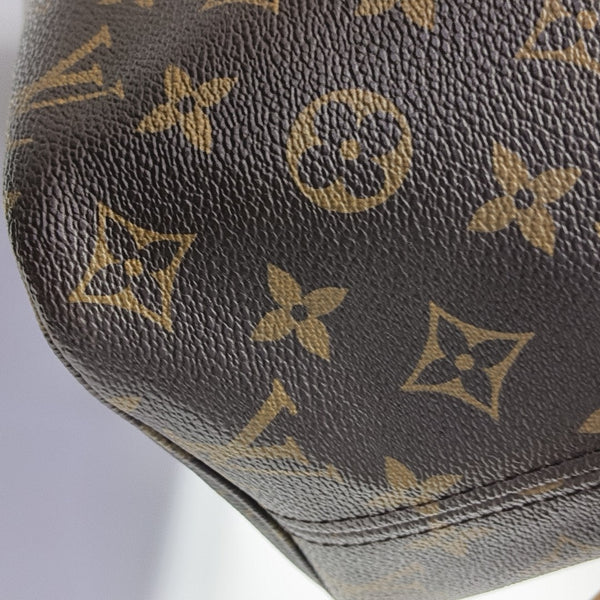 NEVERFULL MM Monogram Coated Canvas Brown